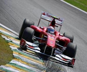 yapboz Fernando Alonso - Ferrari - 2010 Interlagos